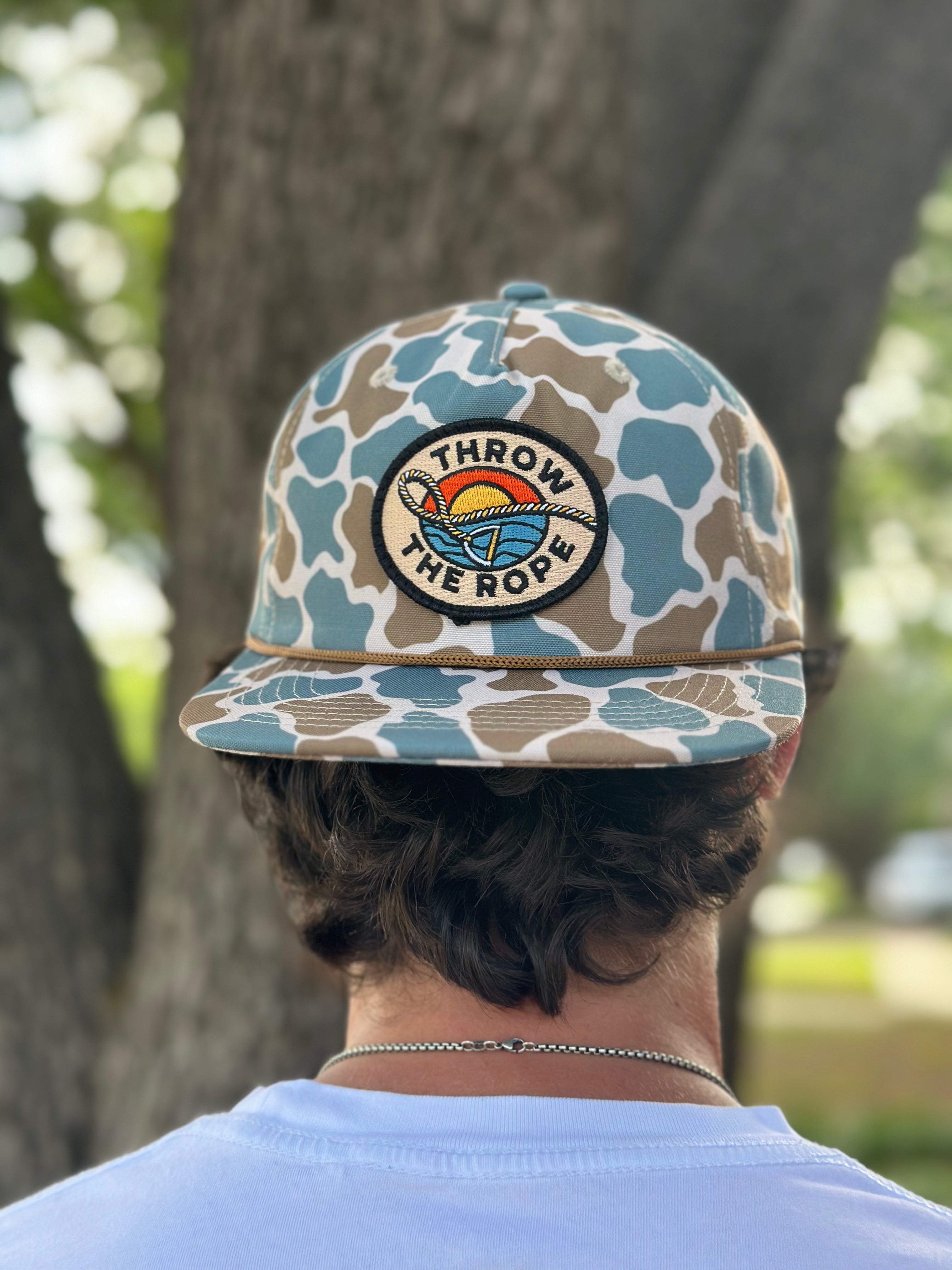 Blue Camo Rope Hat – Throw The Rope